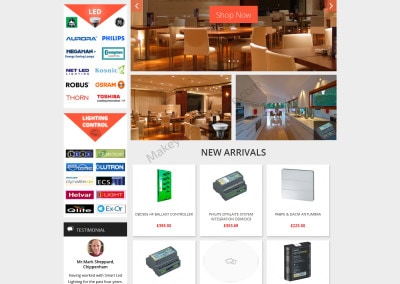 Portfolio : Online UK LED Shop In WordPress